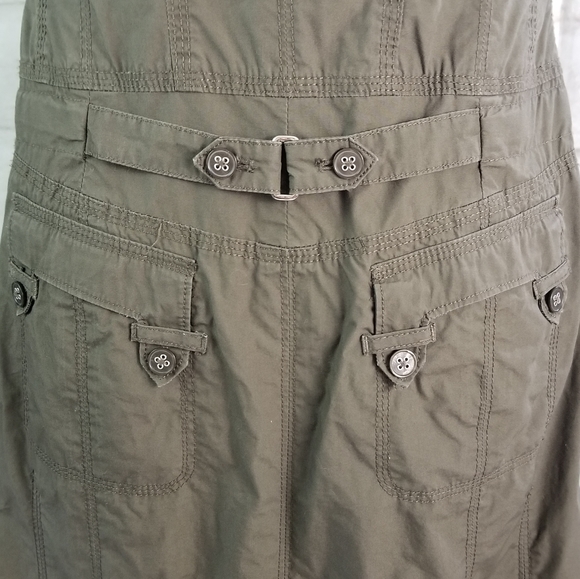 Steilmann 8 Army Green Sleeveless Cargo Midi Dress - Picture 7 of 8